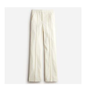 NWT J.Crew | Full-length wide-leg tuxedo pant in Italian wool | Ivory | Size 4